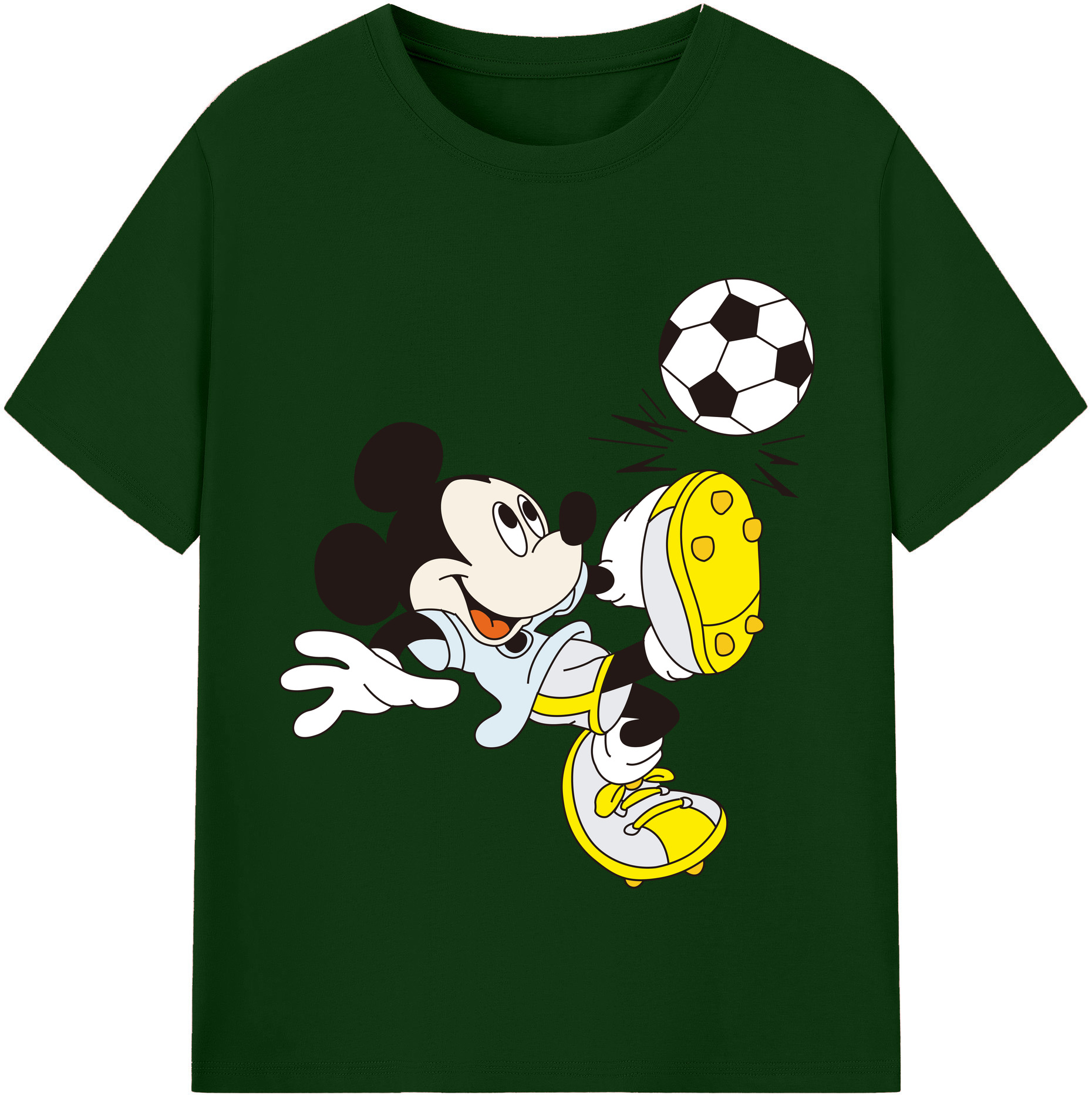 （画像用） ミッキーマウス Mickey Mouse 綿100％半袖Tシャツ（フロントプリント）
